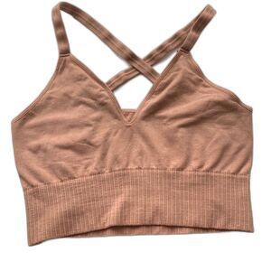 FREE PEOPLE Good Karma Crop Top Desert Dune Womens M/L